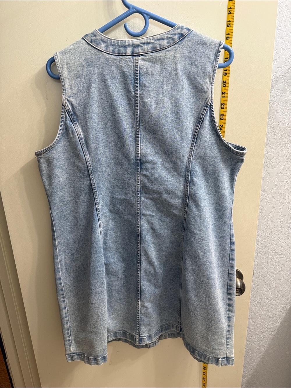 Frye Light Wash Blue Denim Dress - Picture 7 of 7